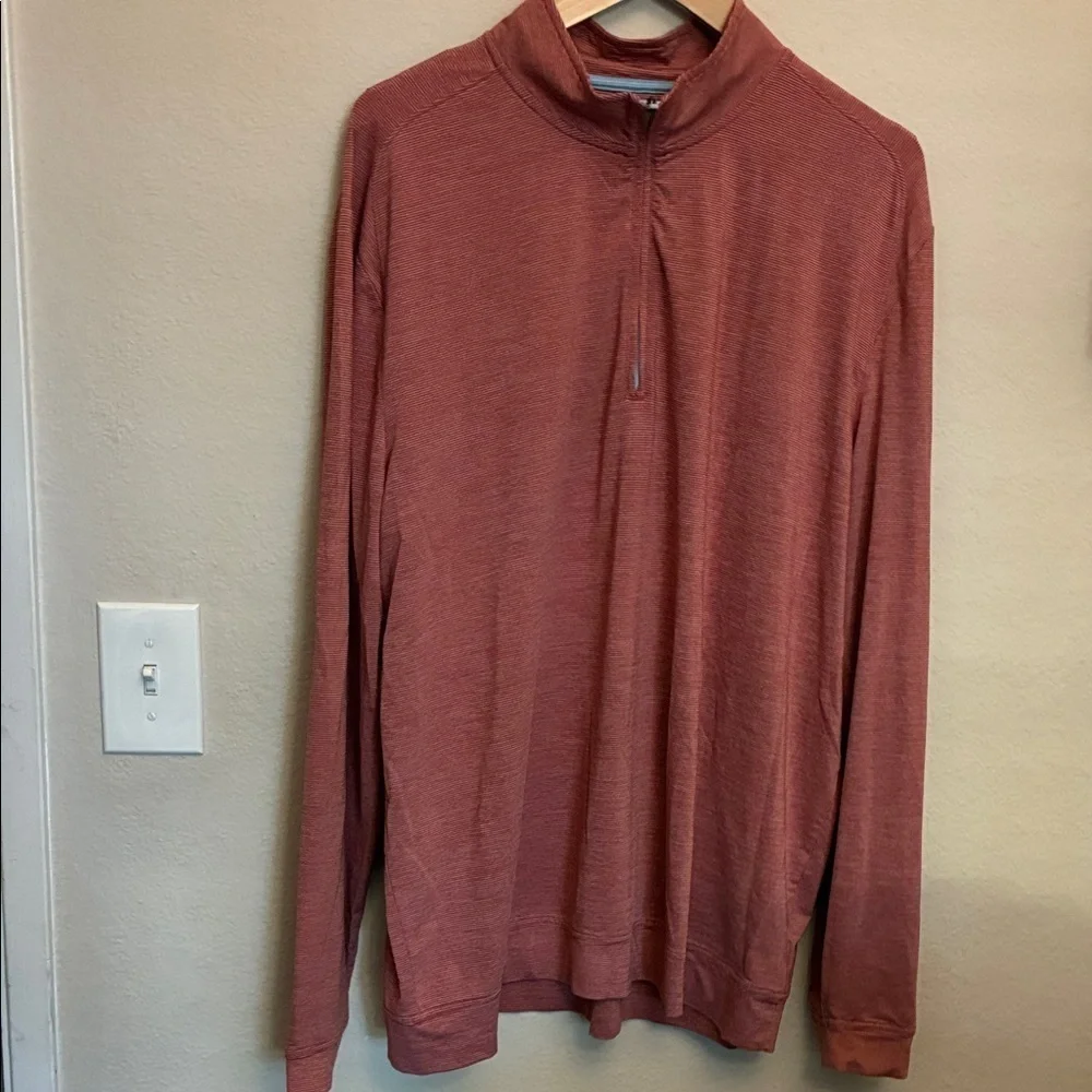 Johnnie-O Burnt Rust 1/4 zip